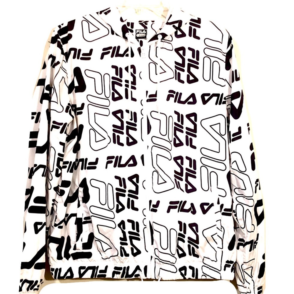 Fila Spell Out All Over hoodie windbreaker